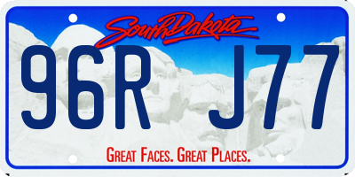 SD license plate 96RJ77