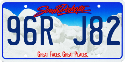 SD license plate 96RJ82