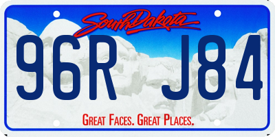 SD license plate 96RJ84