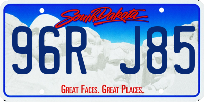 SD license plate 96RJ85