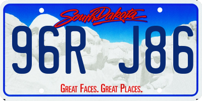 SD license plate 96RJ86