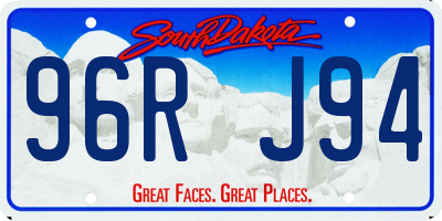 SD license plate 96RJ94