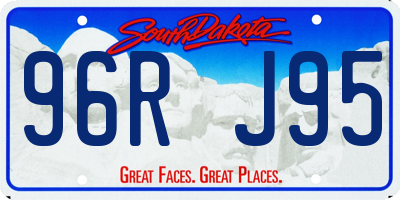 SD license plate 96RJ95