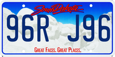 SD license plate 96RJ96