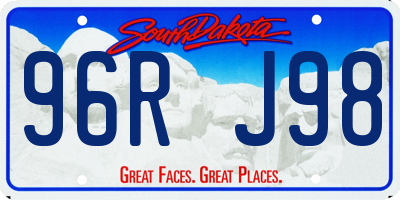 SD license plate 96RJ98