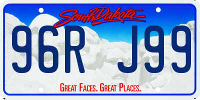 SD license plate 96RJ99