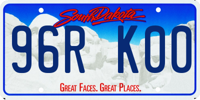 SD license plate 96RK00
