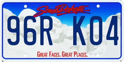 SD license plate 96RK04