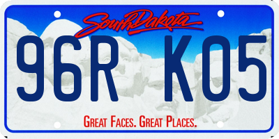 SD license plate 96RK05