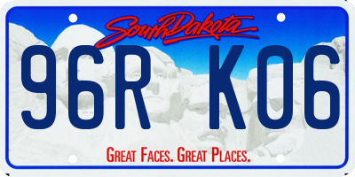 SD license plate 96RK06