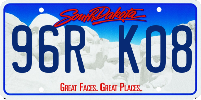 SD license plate 96RK08