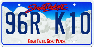 SD license plate 96RK10