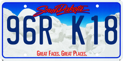 SD license plate 96RK18
