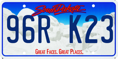 SD license plate 96RK23