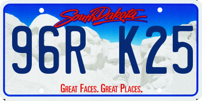 SD license plate 96RK25