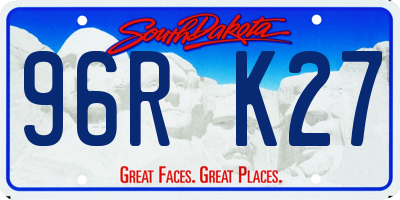 SD license plate 96RK27