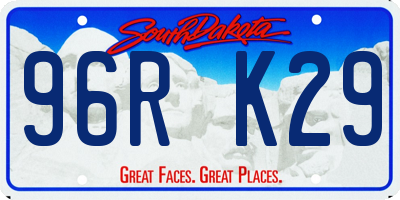 SD license plate 96RK29
