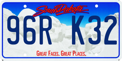 SD license plate 96RK32