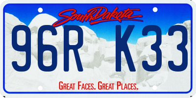 SD license plate 96RK33