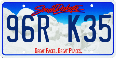SD license plate 96RK35