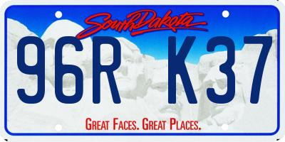 SD license plate 96RK37