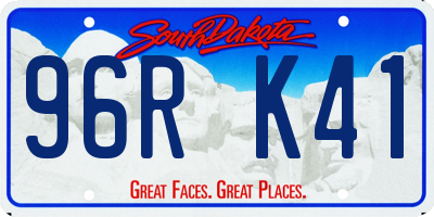 SD license plate 96RK41