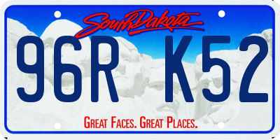 SD license plate 96RK52