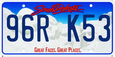 SD license plate 96RK53