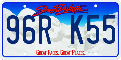 SD license plate 96RK55