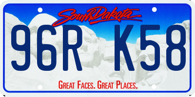 SD license plate 96RK58