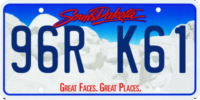 SD license plate 96RK61