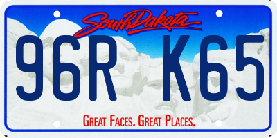SD license plate 96RK65