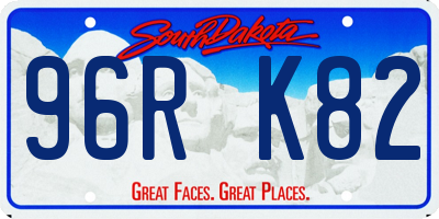 SD license plate 96RK82