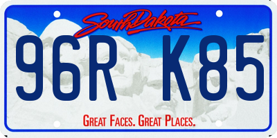 SD license plate 96RK85