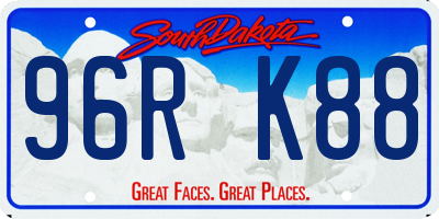 SD license plate 96RK88