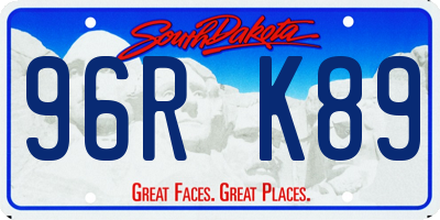 SD license plate 96RK89