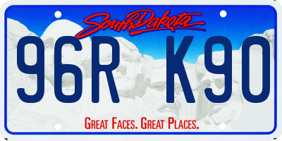 SD license plate 96RK90