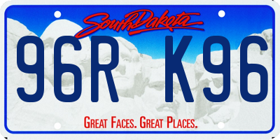 SD license plate 96RK96