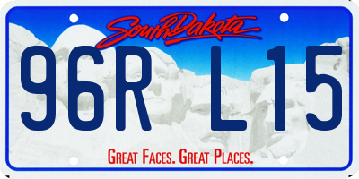 SD license plate 96RL15
