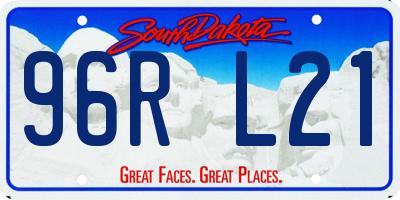 SD license plate 96RL21