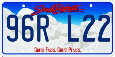 SD license plate 96RL22