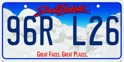 SD license plate 96RL26