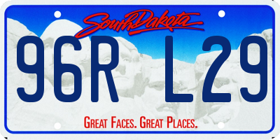 SD license plate 96RL29