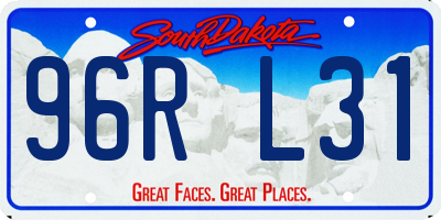 SD license plate 96RL31