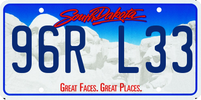 SD license plate 96RL33