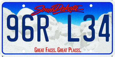 SD license plate 96RL34