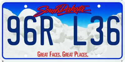 SD license plate 96RL36