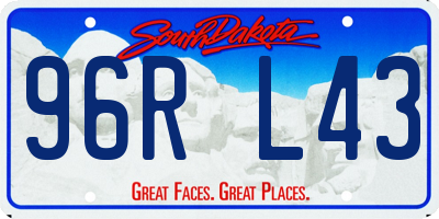 SD license plate 96RL43