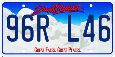 SD license plate 96RL46