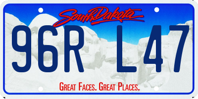 SD license plate 96RL47